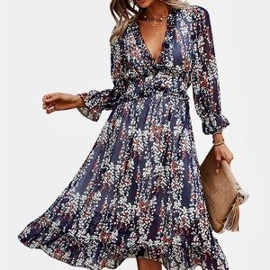 NWT Boho Maxi Floral Dress Size XL